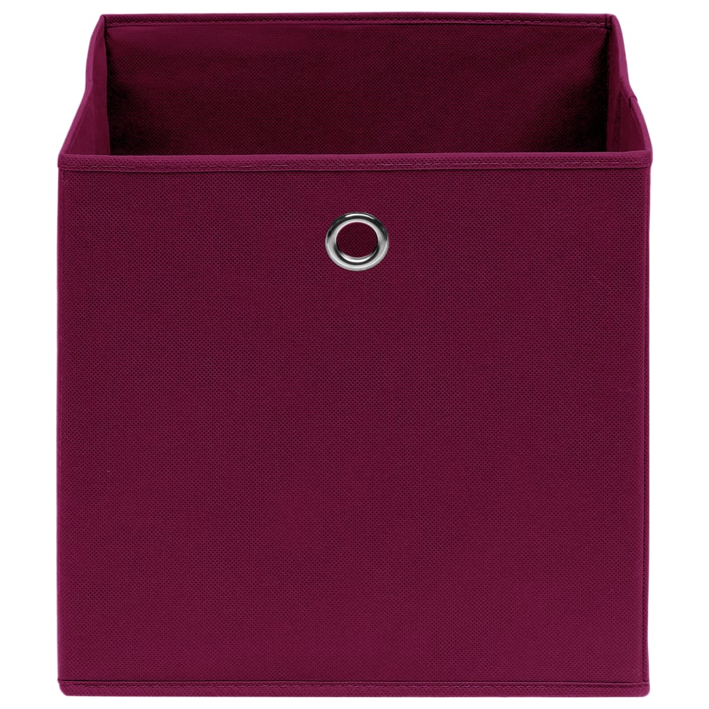 Vidaxl opbevaringsbokse 4 stk 32x32x32 cm stof mørkerød