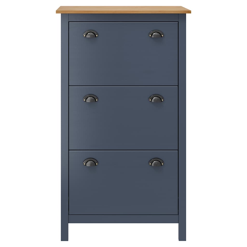 Vidaxl Shoe Cabinet Hill 72x35x124 cm Solid fyrretræ