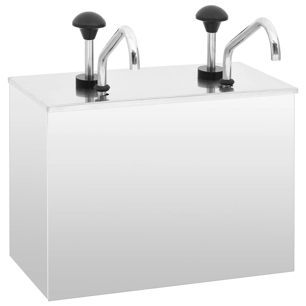 Vidaxl Sauce Dispenser 2x3,5 L Rustfrit stål