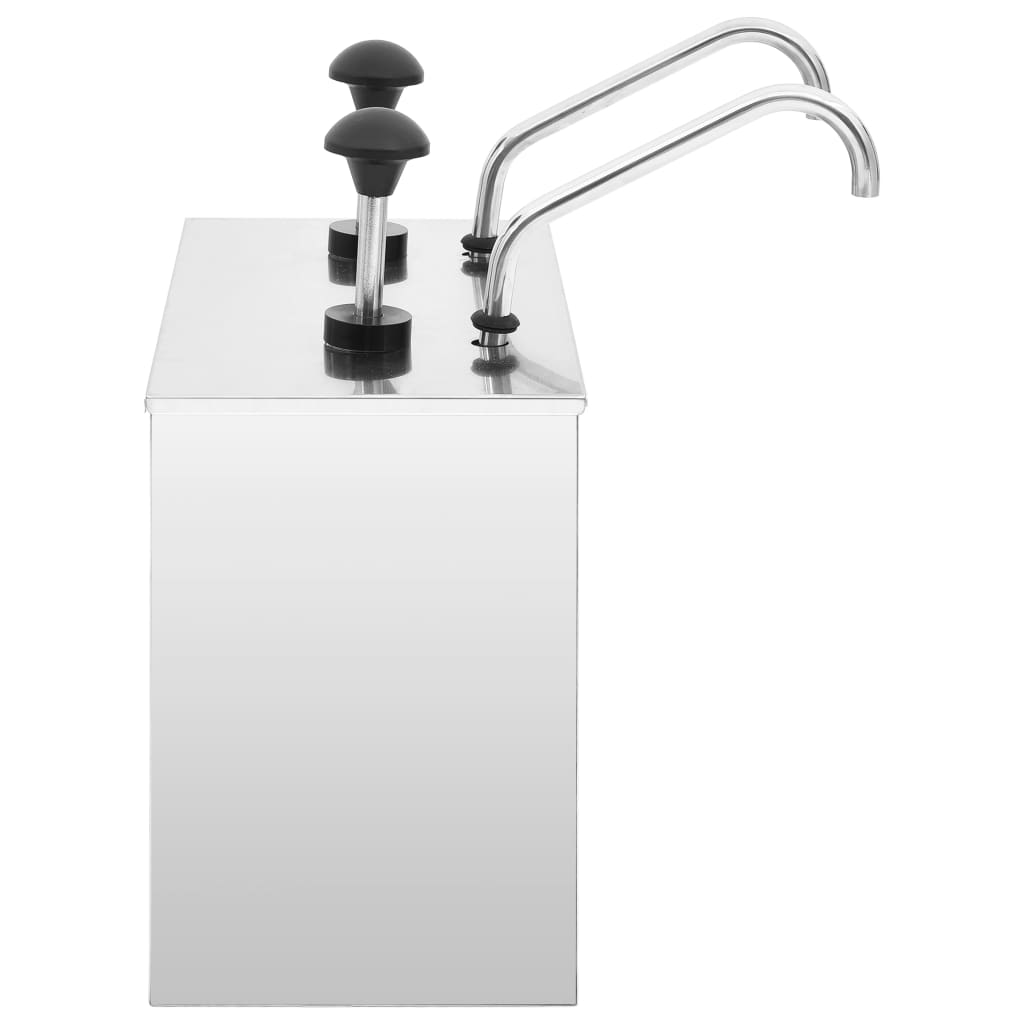 Vidaxl Sauce Dispenser 2x3,5 L Rustfrit stål