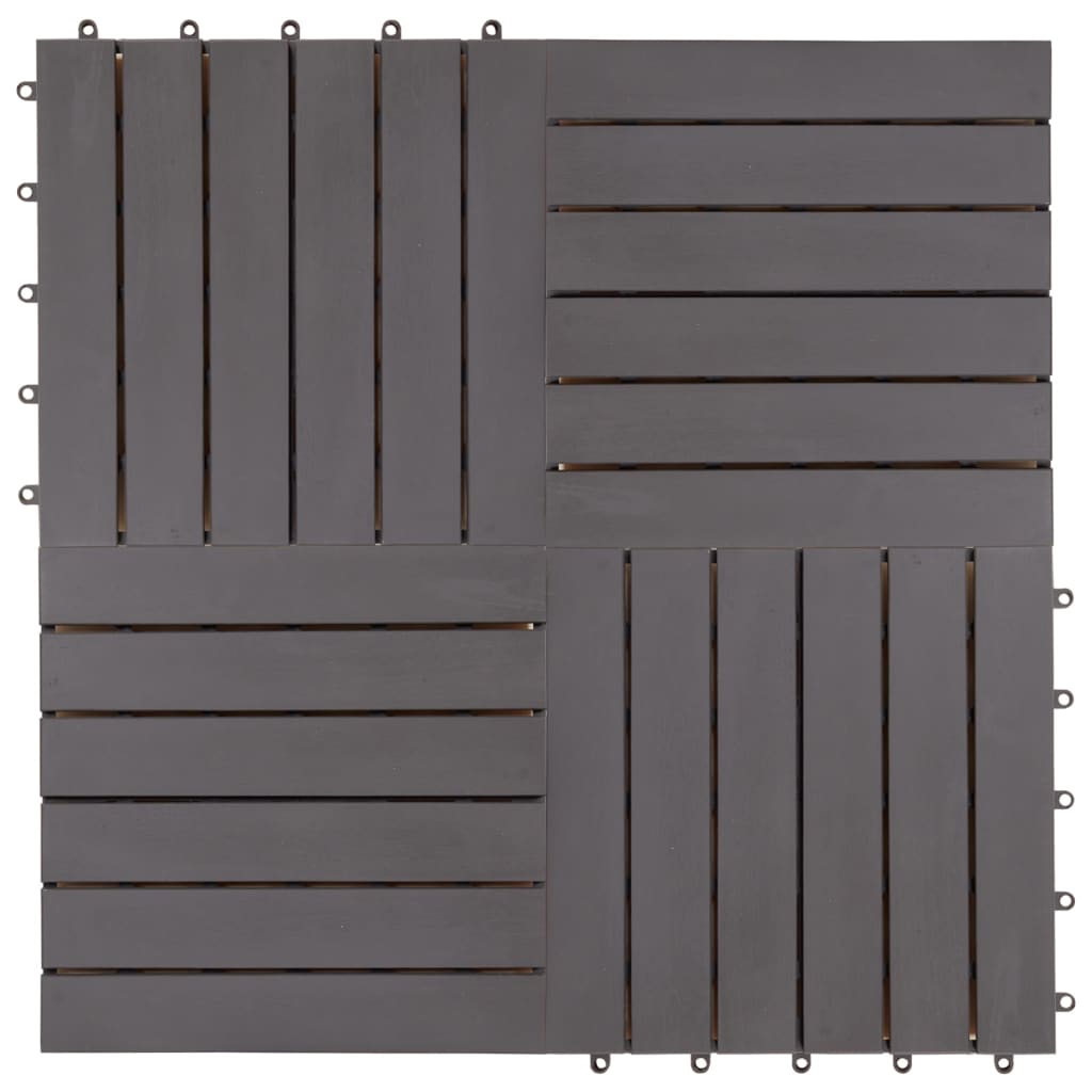 Vidaxl Terrace Fliser 30 PCS 30x30 cm Solid Acaciahout Graywash