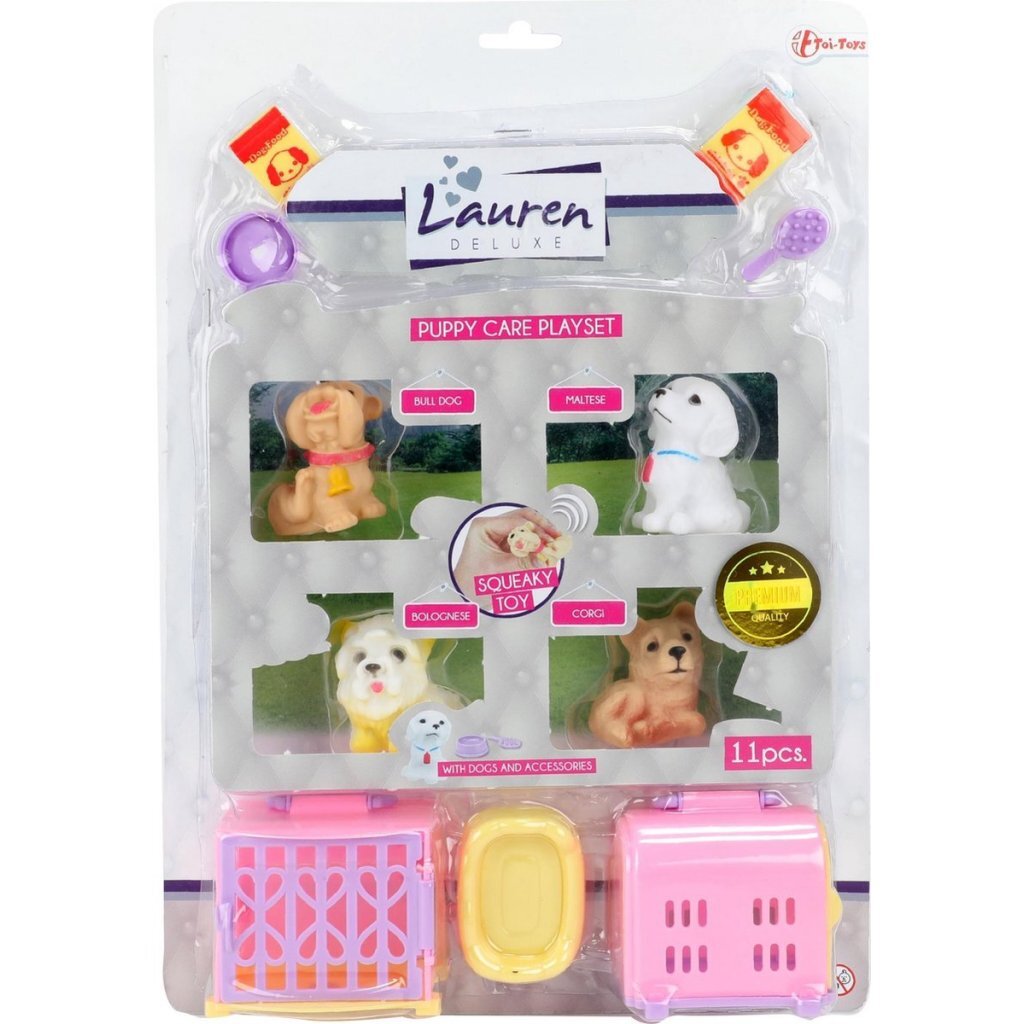 Lauren deluxe hvalpe i kuffert + lyd