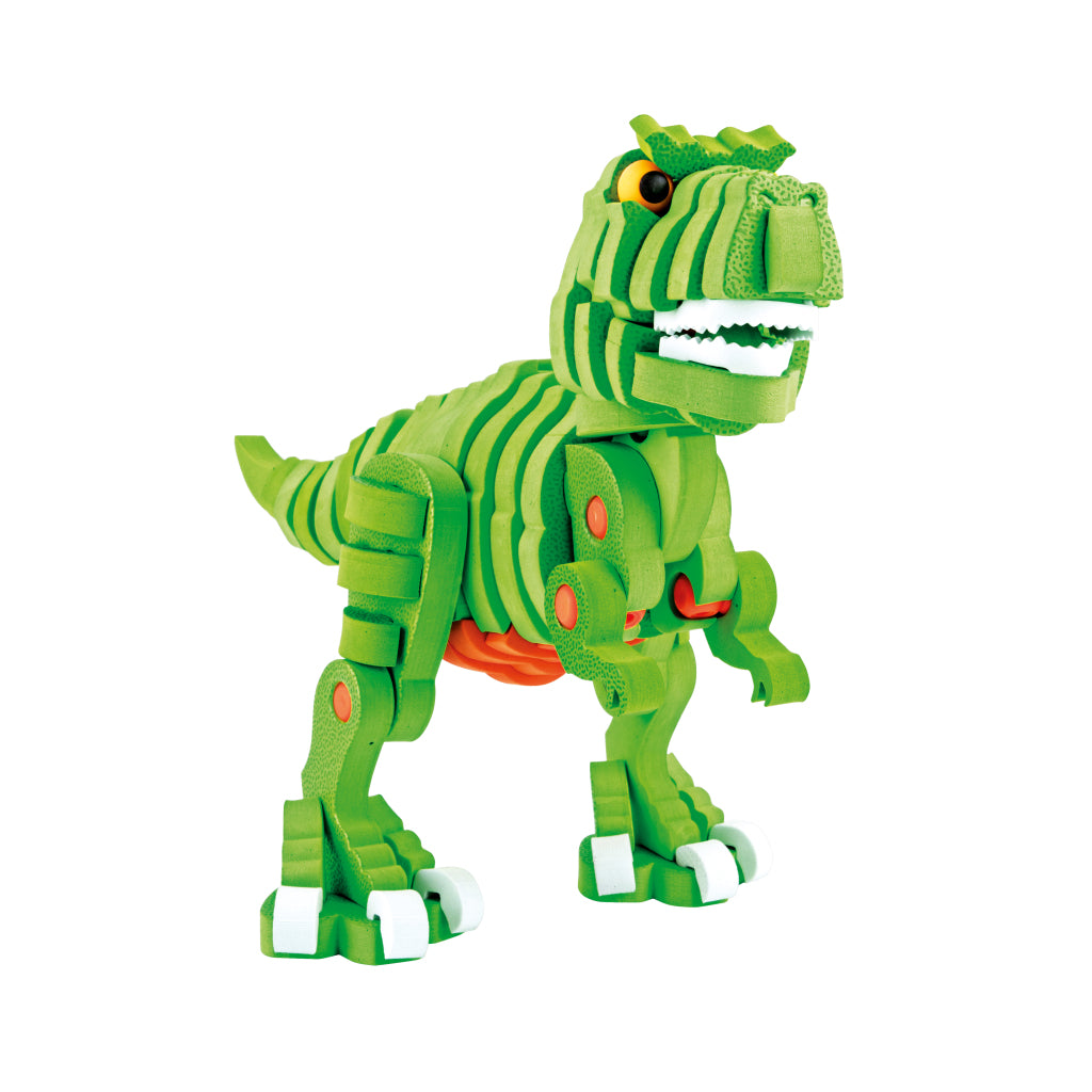Toi-legetøj håndværkspuslespil dinosaur 25,8 cm grøn 104-delt