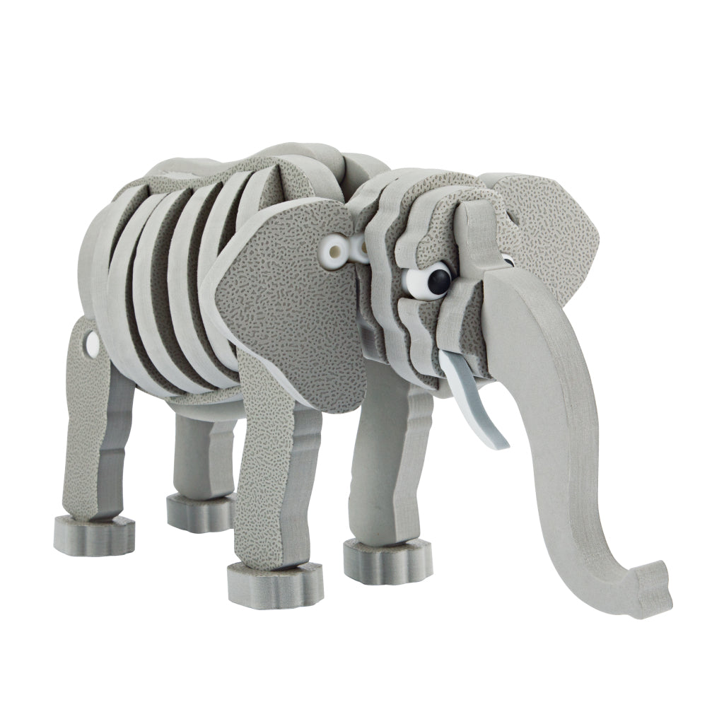 Toi-legetøj 3D puslespil elefant junior 31,5 cm skumgrå 75 dele