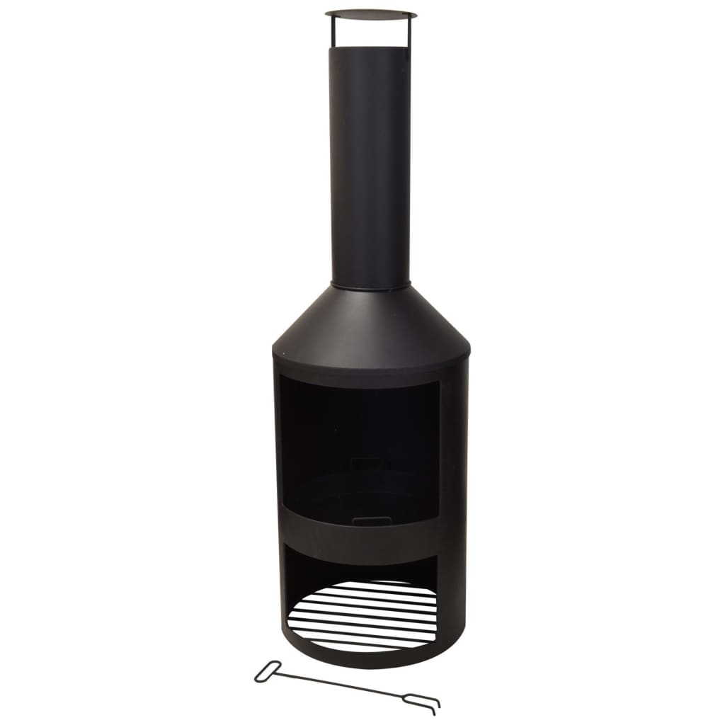 Progarden pejs med skorsten 134 cm metal