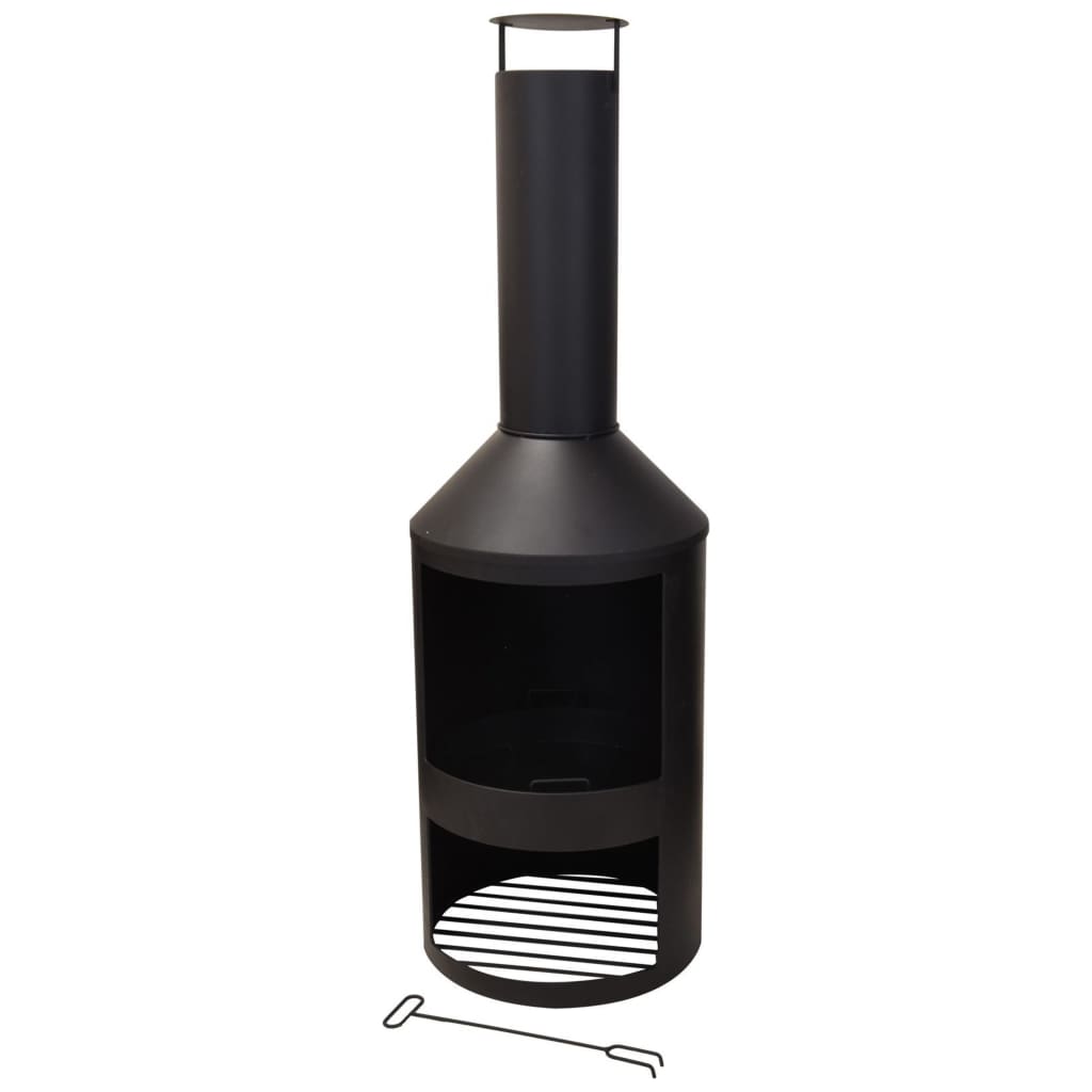 Progarden pejs med skorsten 134 cm metal