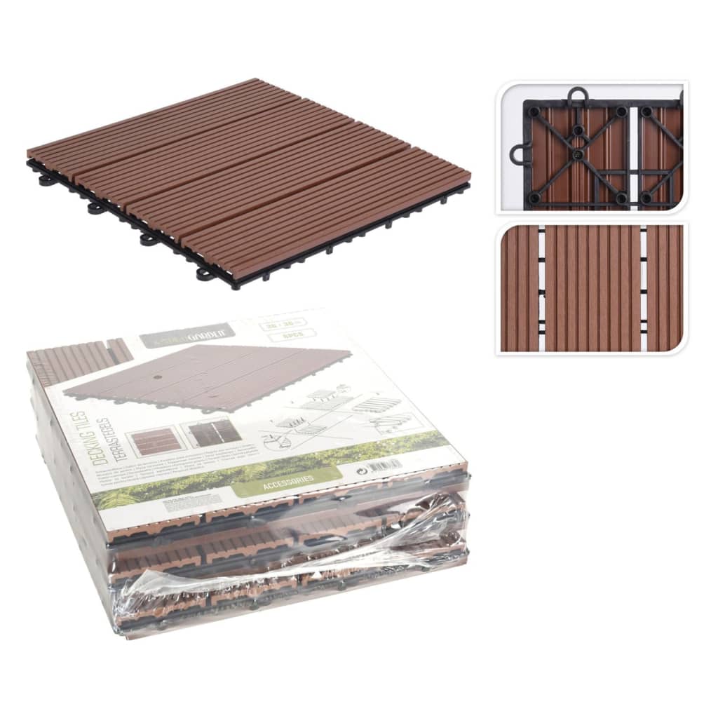 Progarden progarden terrasse fliser 6 st brun