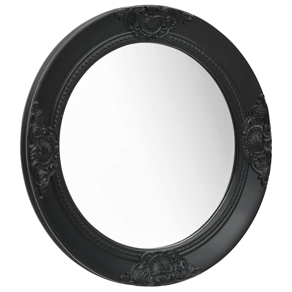 Vidaxl Wall Mirror Baroque stil 50 cm sort