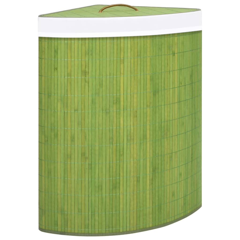 Vidaxl Hoekwasmand 60 L bambusgrøn