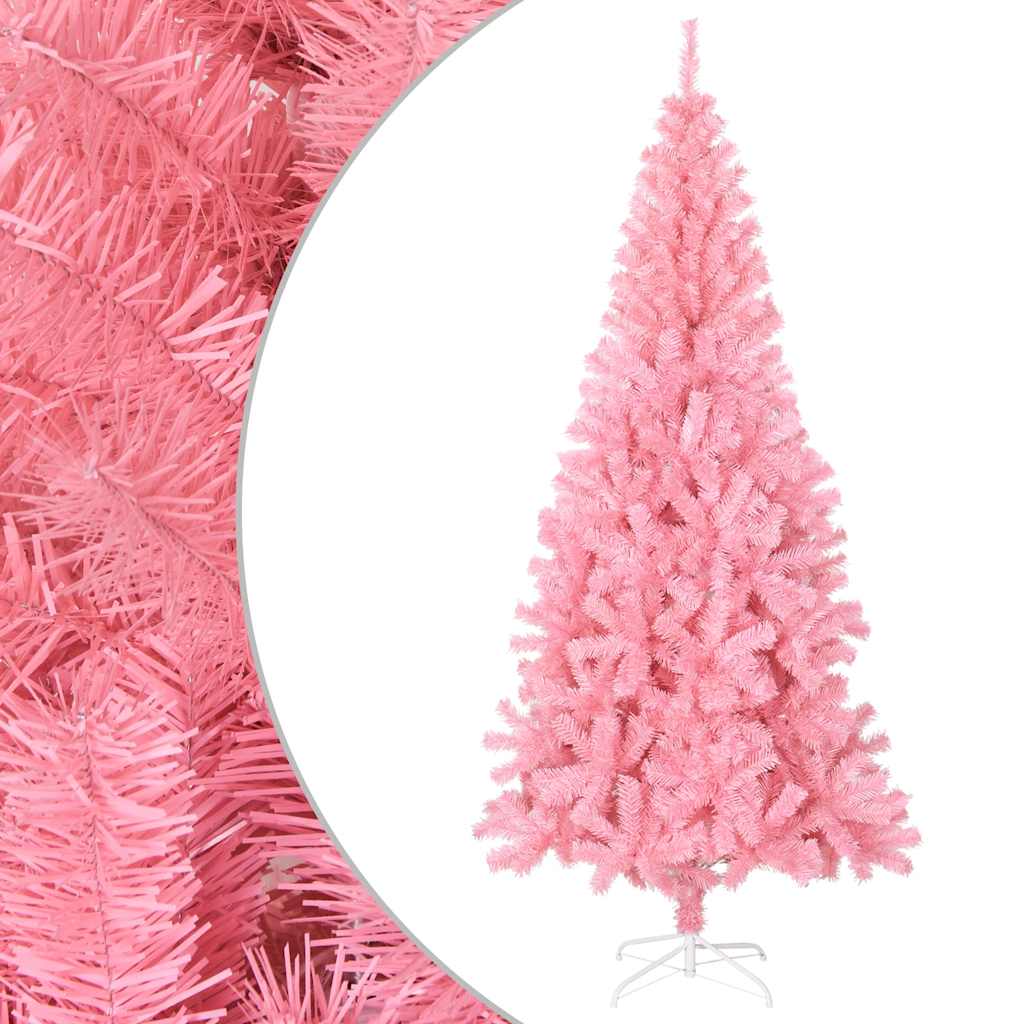 Vidaxl Kunstkerstboom med standard 210 cm PVC Pink