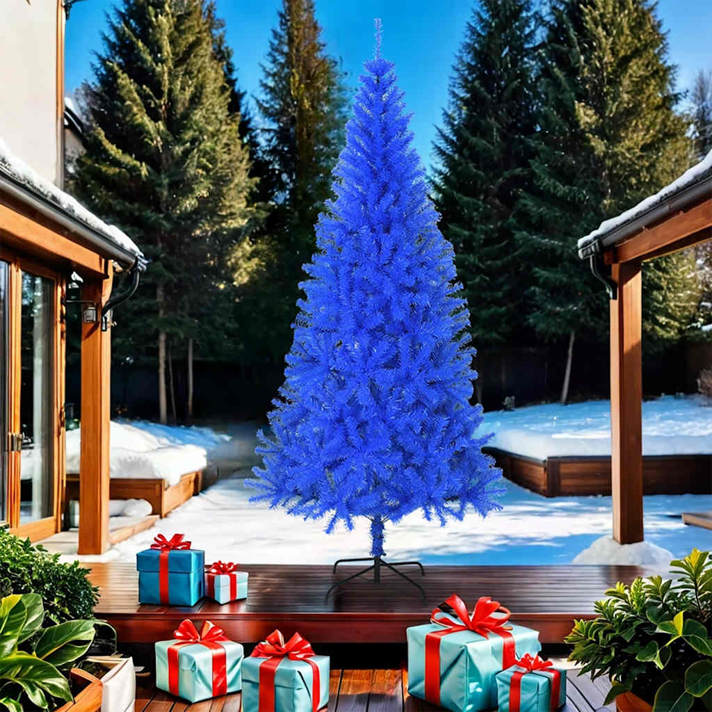 Vidaxl Kunstkerstboom med standard 210 cm PVC Blue