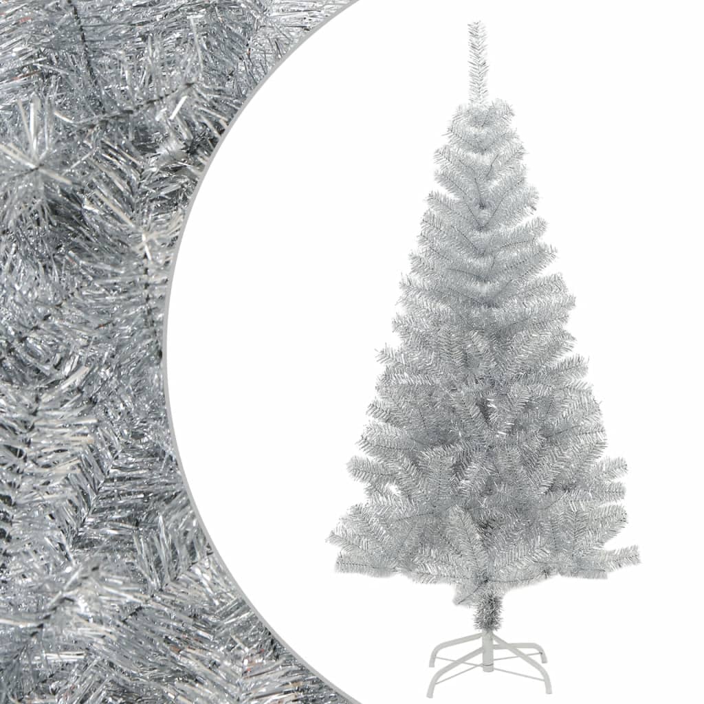 Vidaxl Kunstkerstboom med standard 150 cm cap sølvfarvet