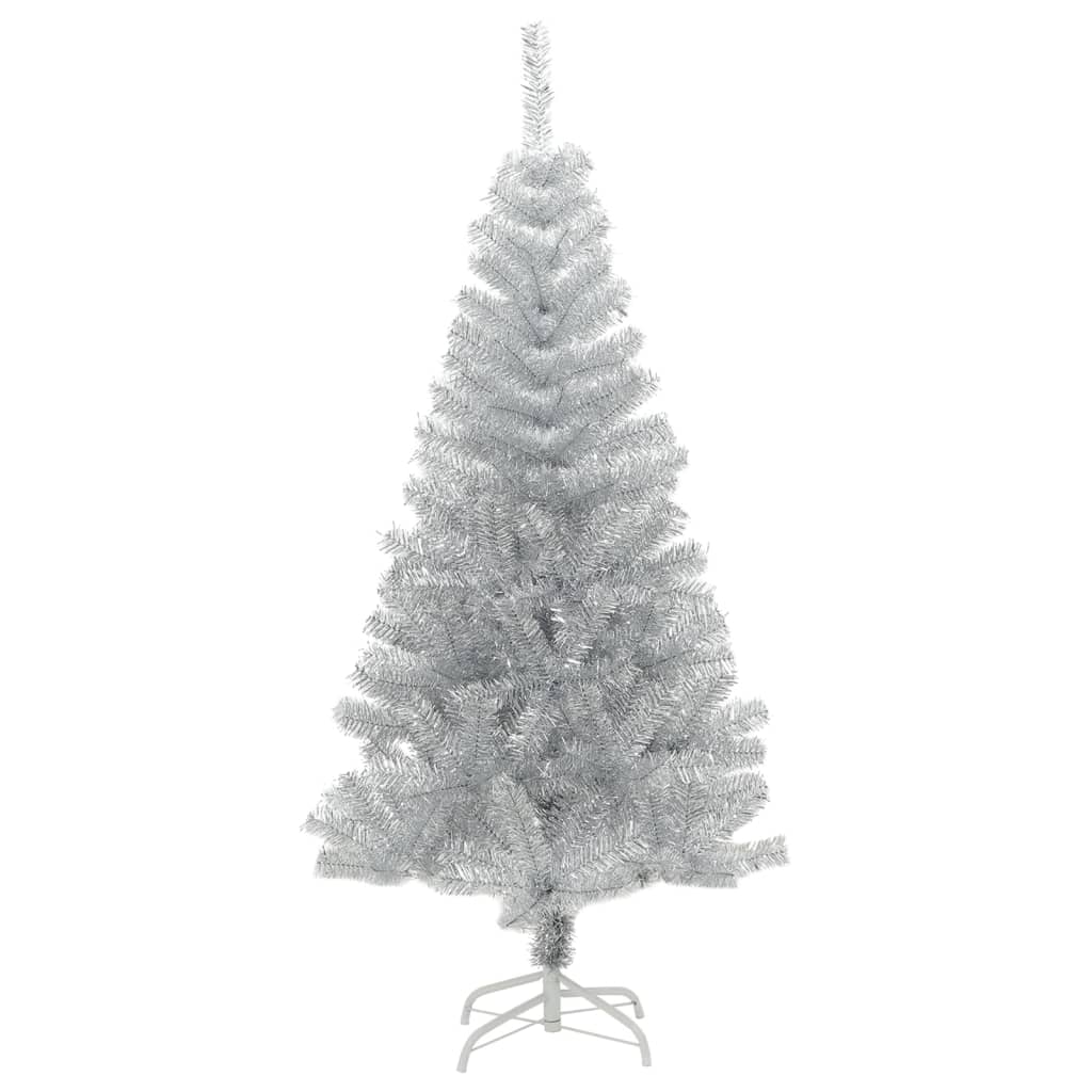 Vidaxl Kunstkerstboom med standard 150 cm cap sølvfarvet
