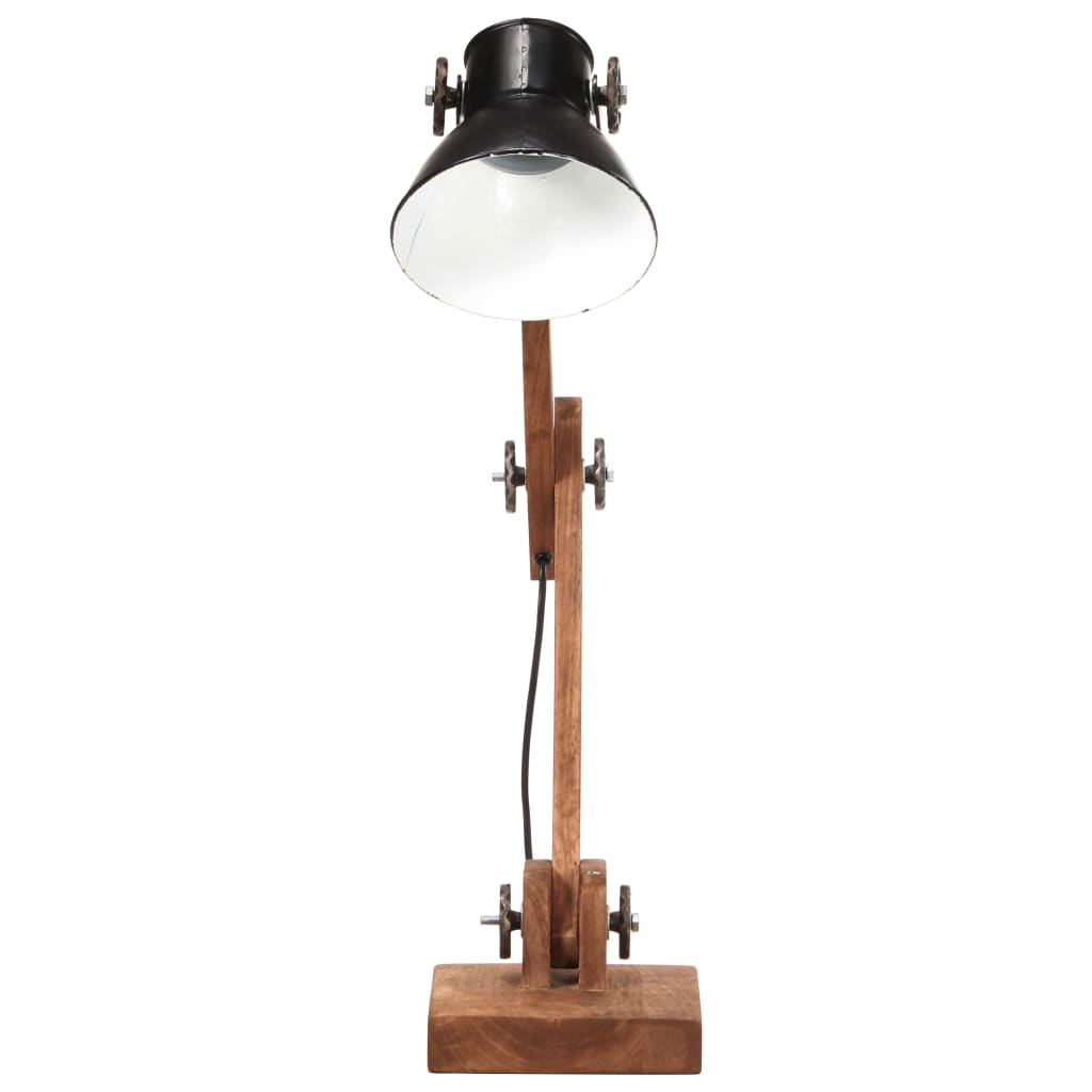 VidaXL Skrivebordslampe industriel rund E27 58x18x90 cm sort