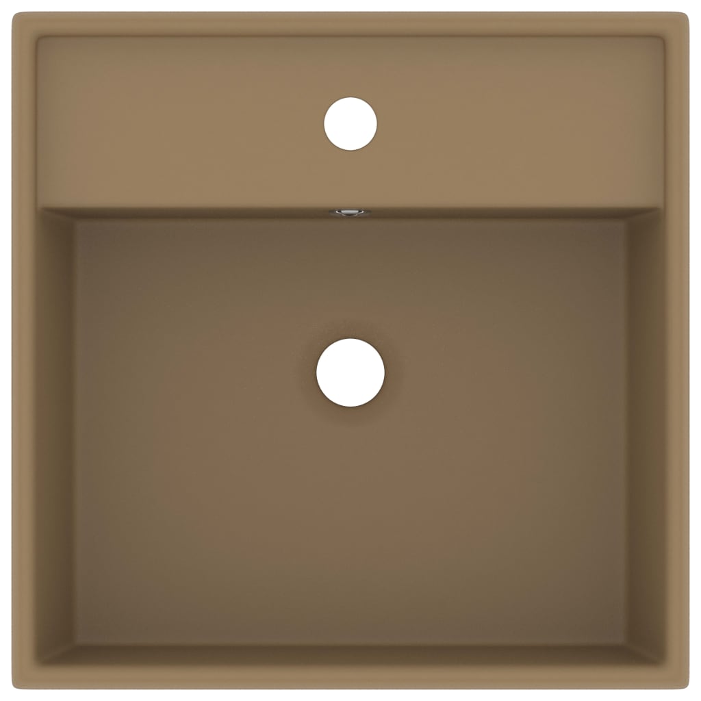 Vidaxl Washbasin med Landing Square 41x41 cm keramisk matcreme