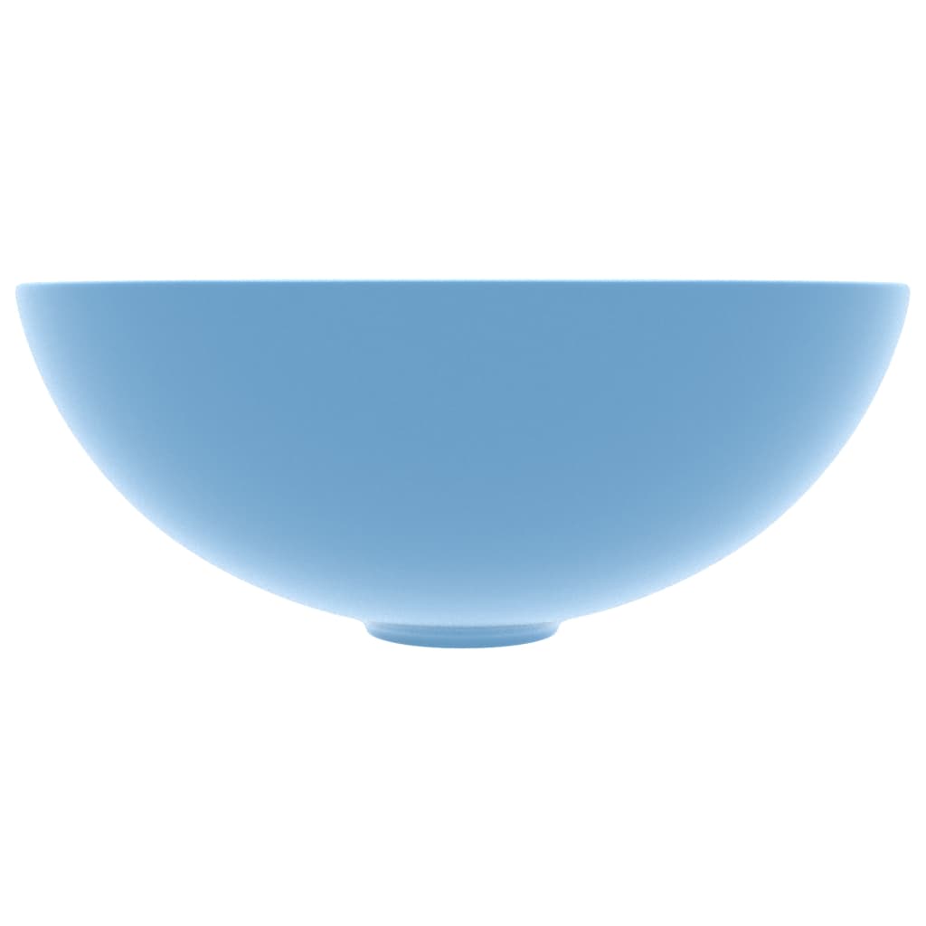 Vidaxl Washbasin rundt keramisk lyseblå