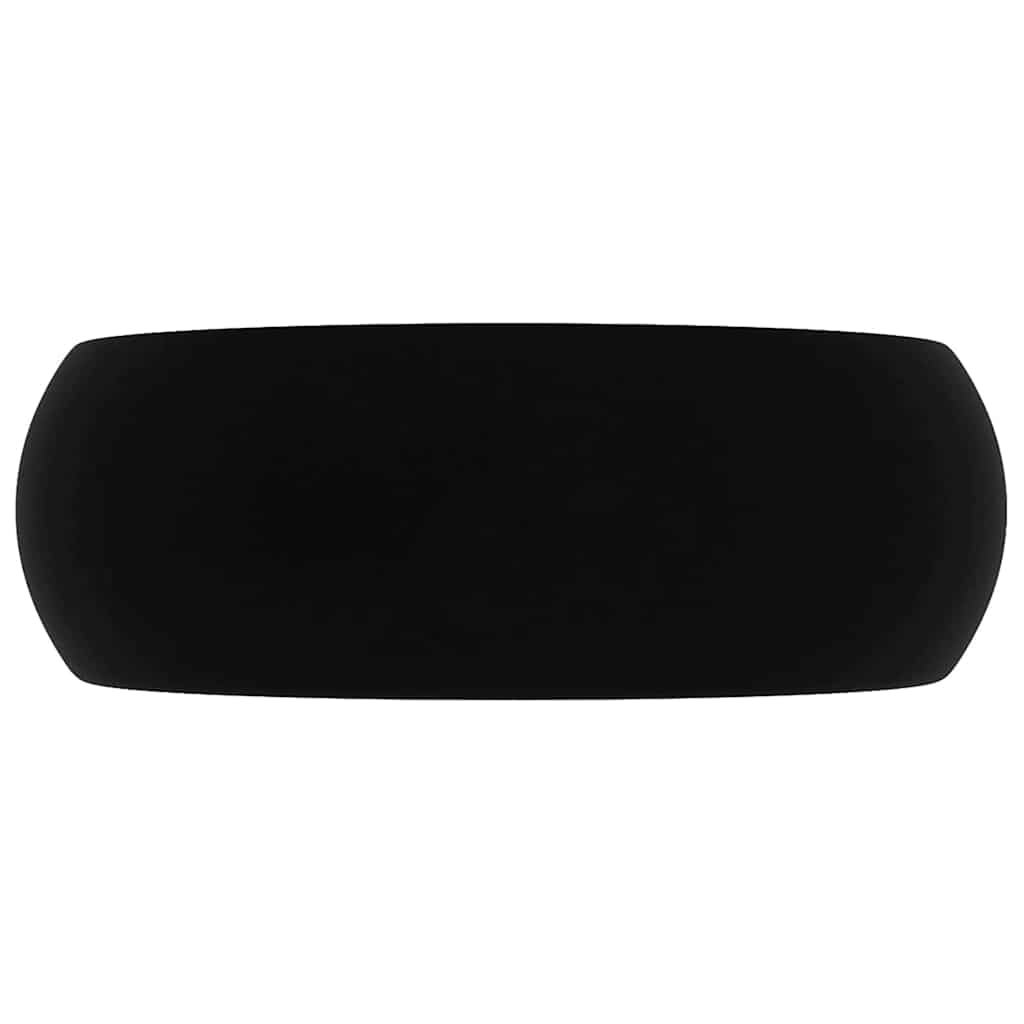 Vidaxl Washbasin omkring 40x15 cm keramisk mat sort