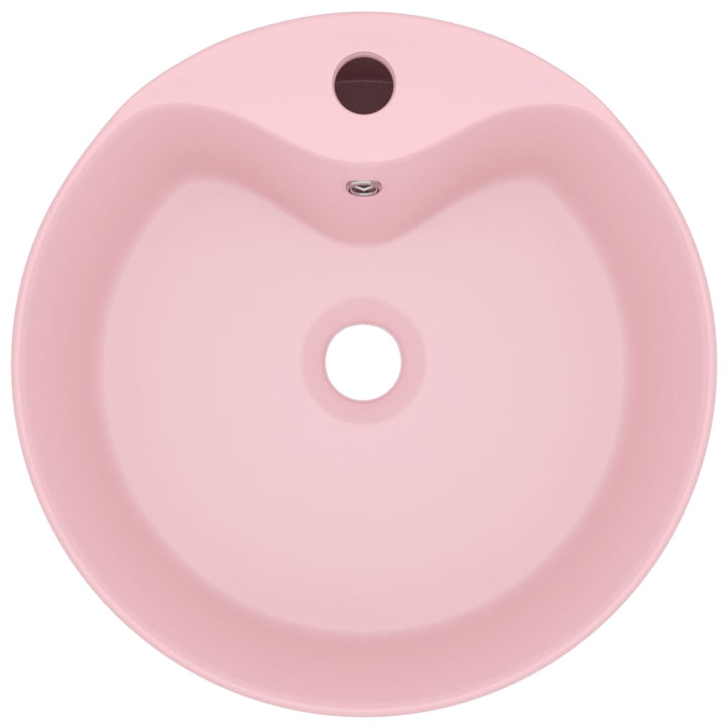 Vidaxl Washbasin med landing 36x13 cm keramisk sål lyserød