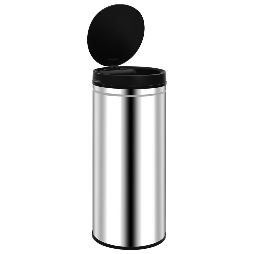 Vidaxl papirkurven kan med automatisk sensor 80 L rustfrit stål