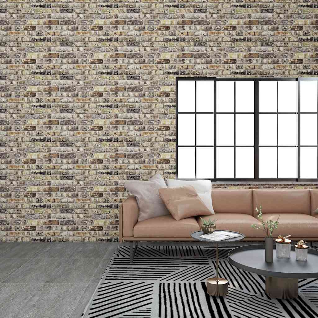 Vidaxl 10 St vægpaneler 3D Multicolored Brick EPS