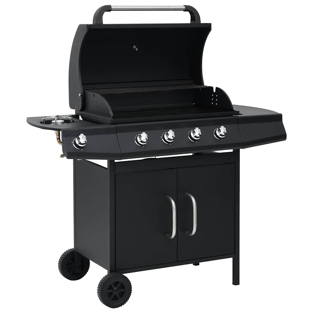 Vidaxl gasbarbecue 4+1 madlavningszone stål sort