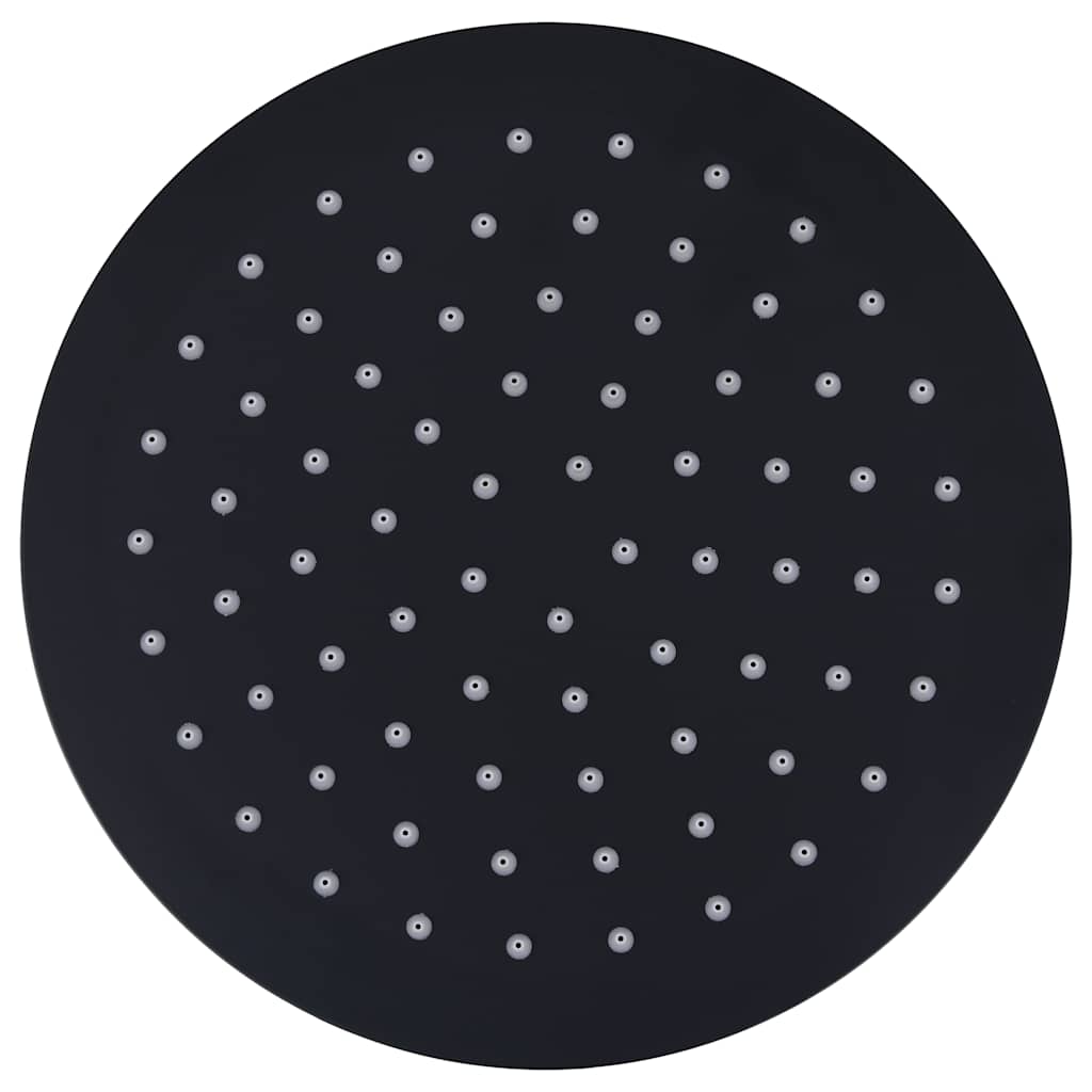 Vidaxl Rain Bruser Hoved Runde 20 cm Rustfrit stål sort