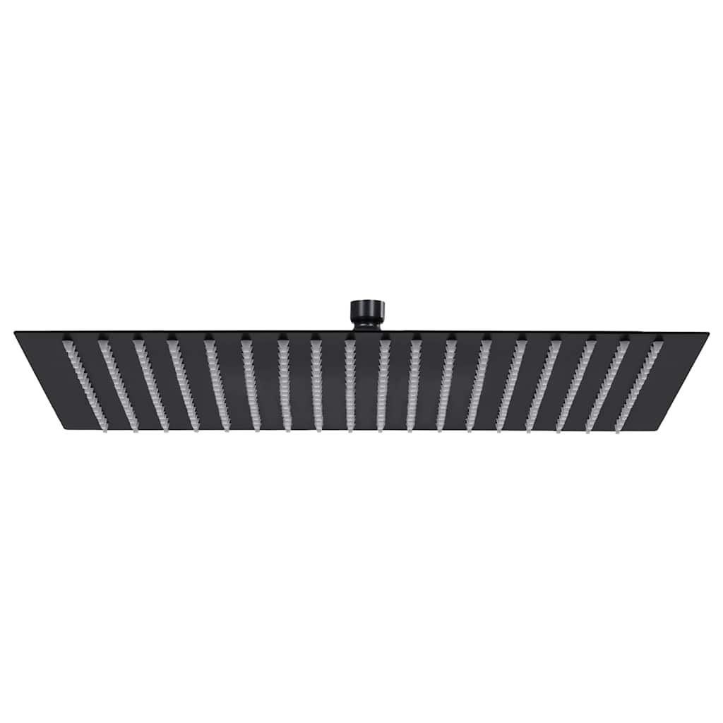 Vidaxl Rain Bruser Hoved Firkantet 50x50 cm Rustfrit stål sort