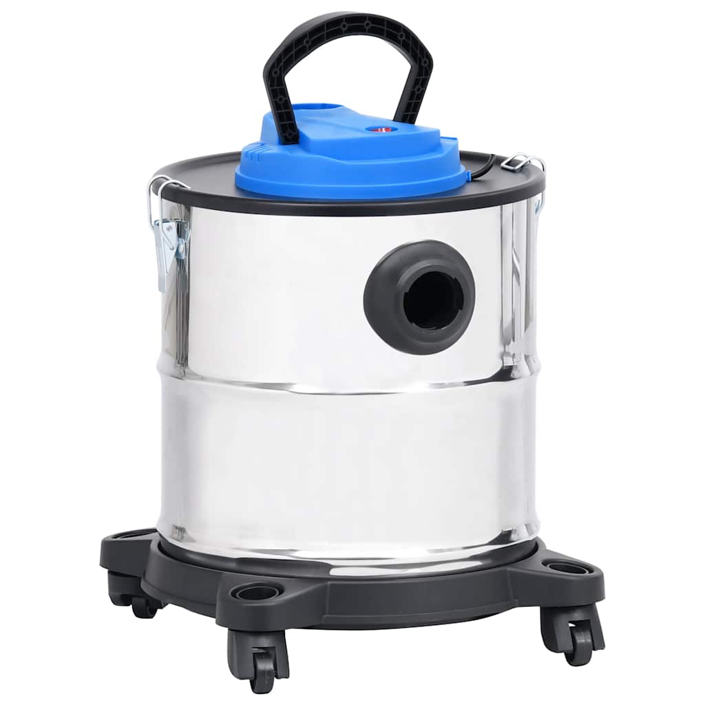 Vidaxl Ash Støvrenser med HEPA -filter 1200 W 20 L Rustfrit stål