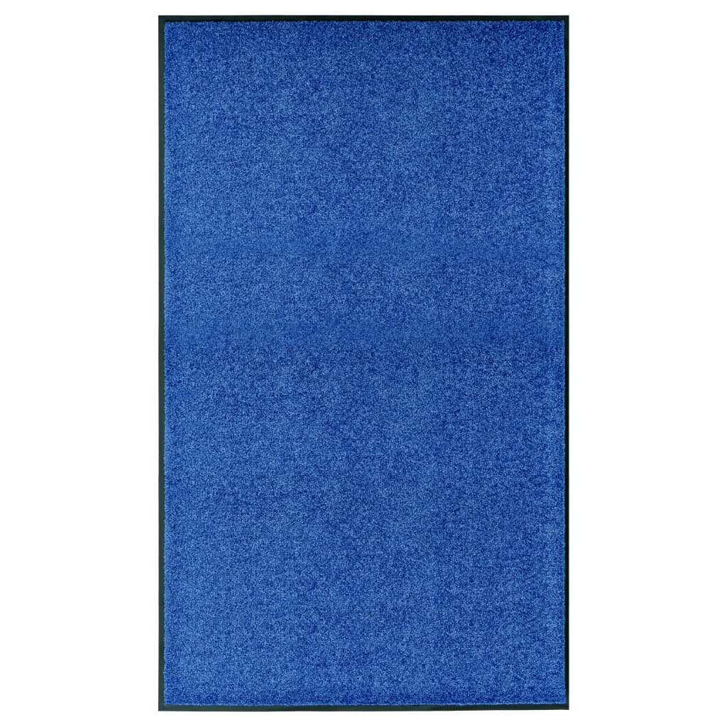 Vidaxl Doormat vaskbar 90x150 cm blå