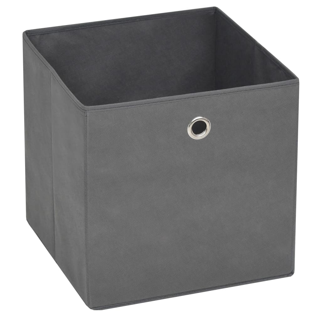Vidaxl opbevaringsbokse 10 stk. 28x28x28 cm ikke -vævet stof grå
