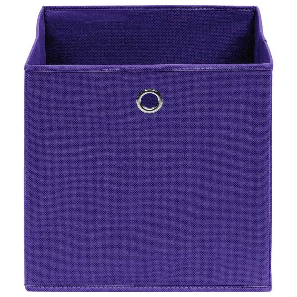 Vidaxl opbevaringsbokse 4 stk. 28x28x28 cm ikke -vævet stof lilla