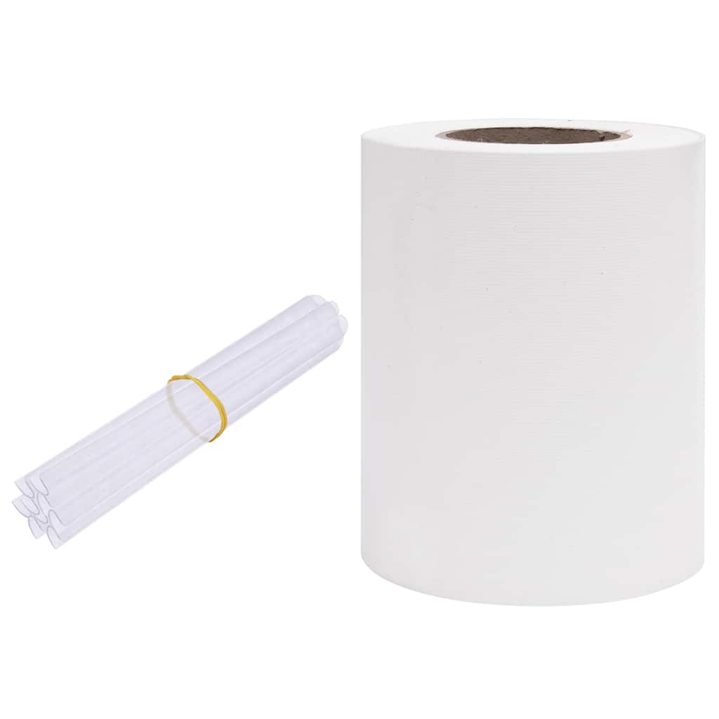 VidaXL haveskærm 35x0,19 m PVC hvid