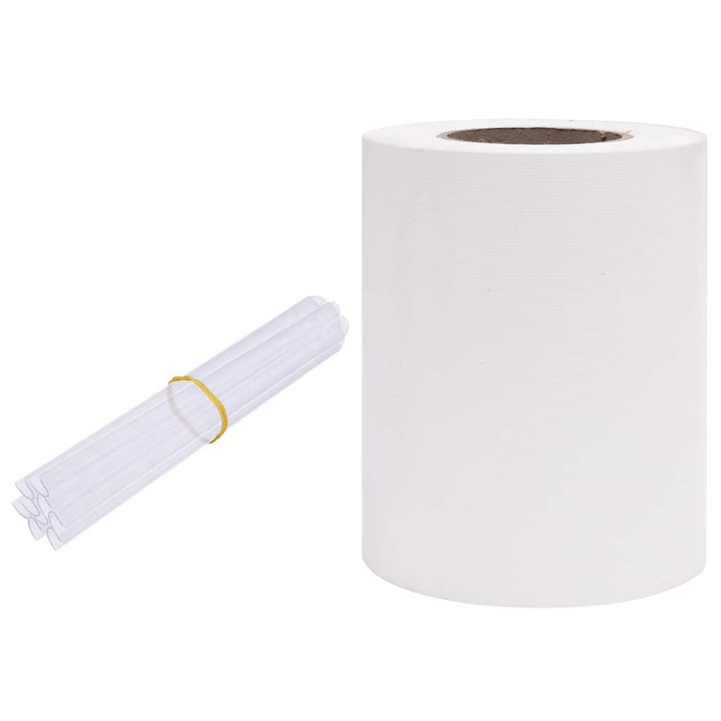 Vidaxxl haveskærm 70x0,19 m PVC hvid