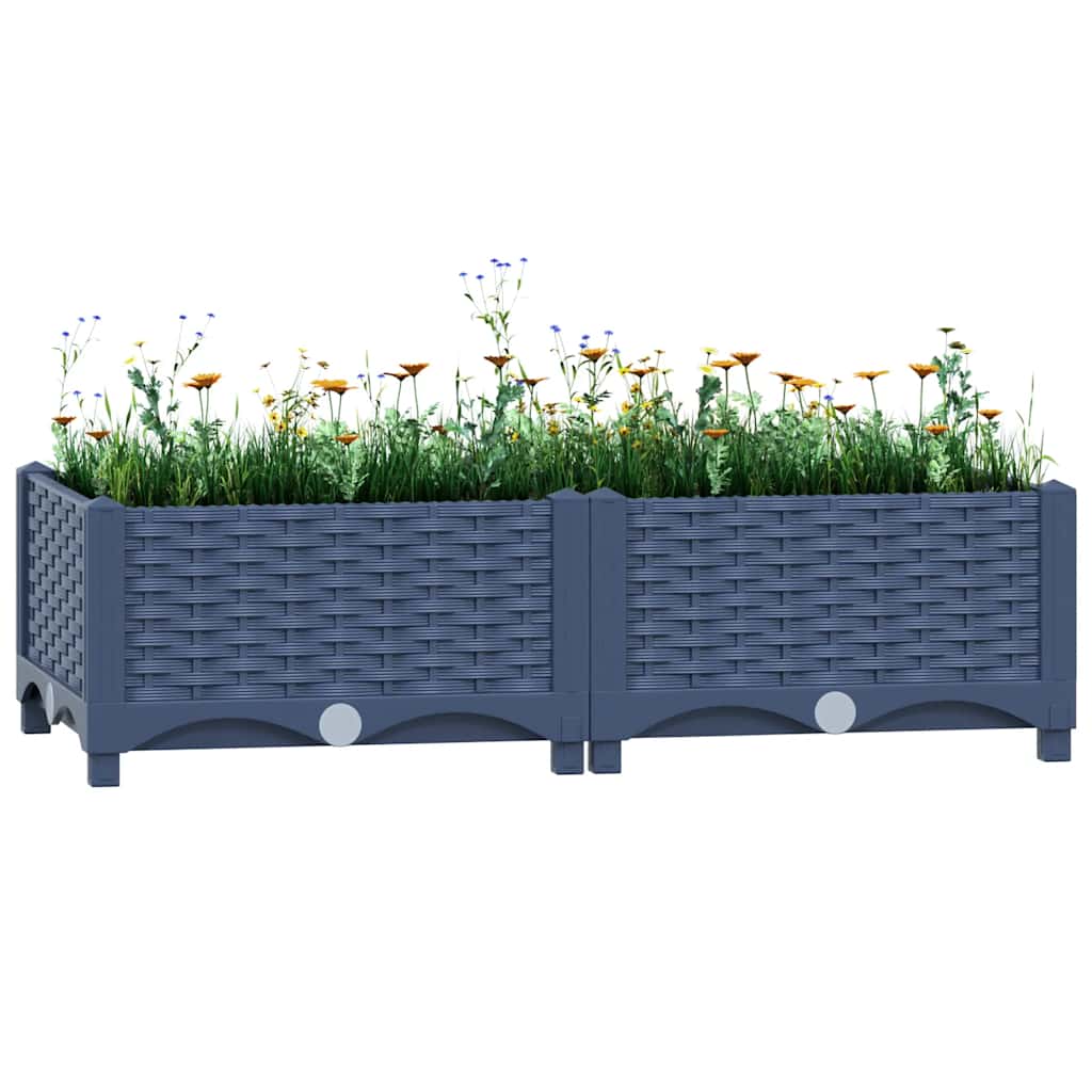 Vidaxl Planter hævede 80x40x23 cm polypropylen