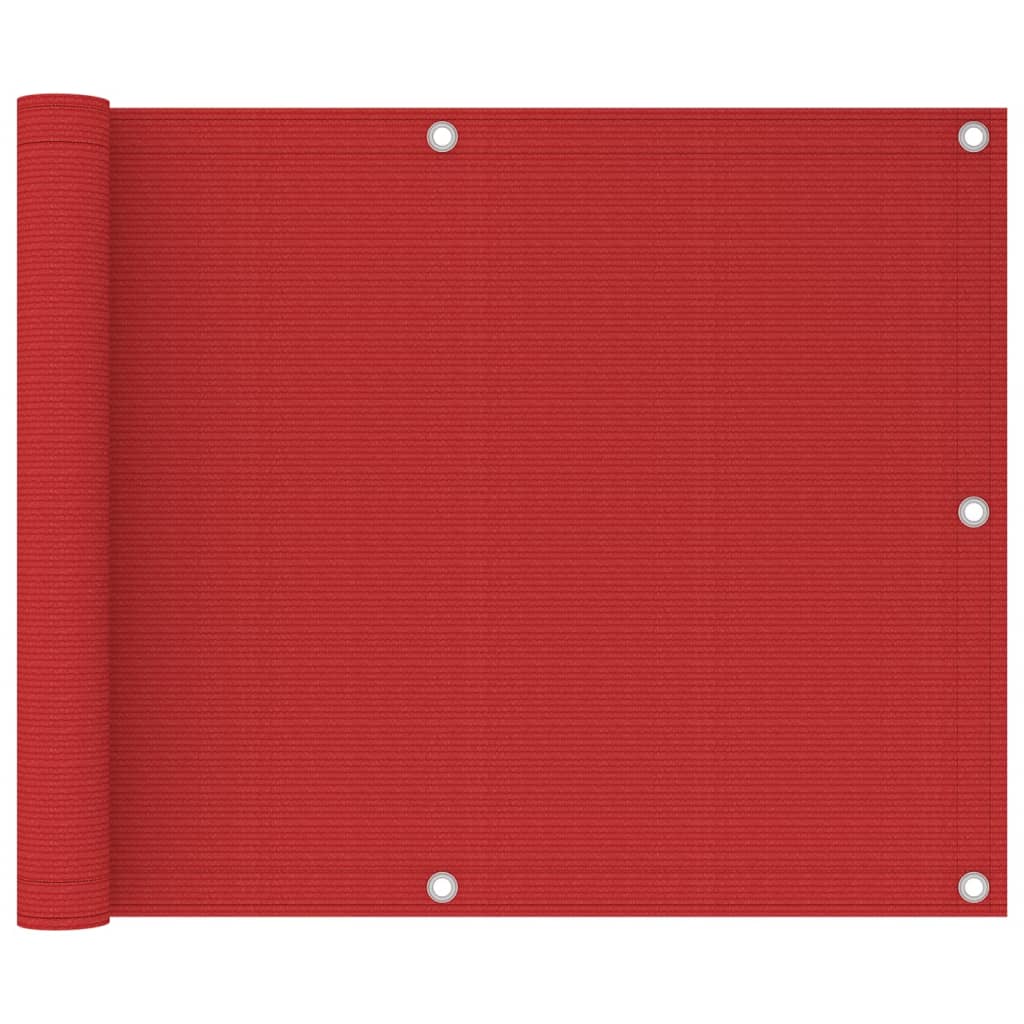 Vidaxl balkonskærm 75x300 cm HDPE rød