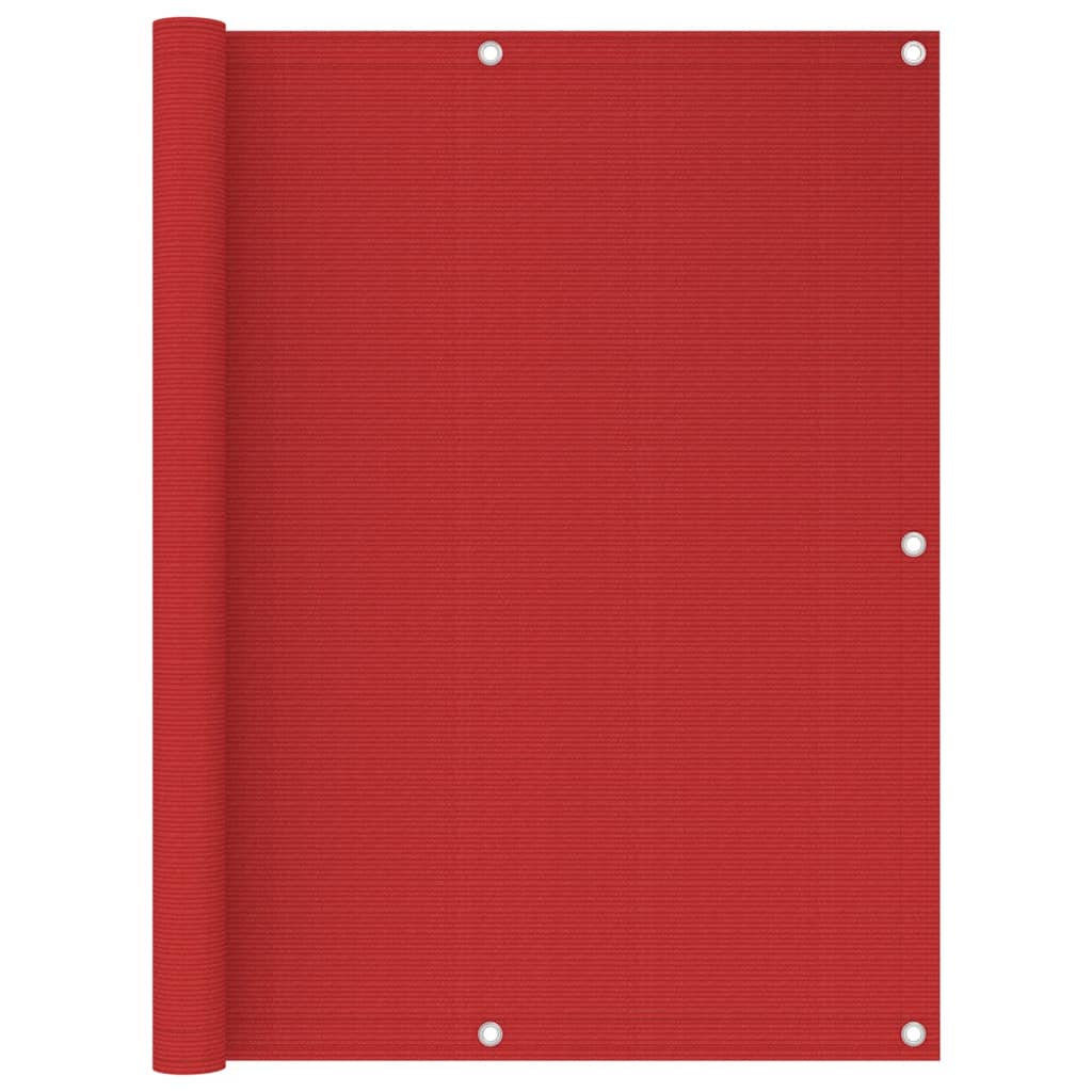 Vidaxl balkonskærm 120x500 cm HDPE rød