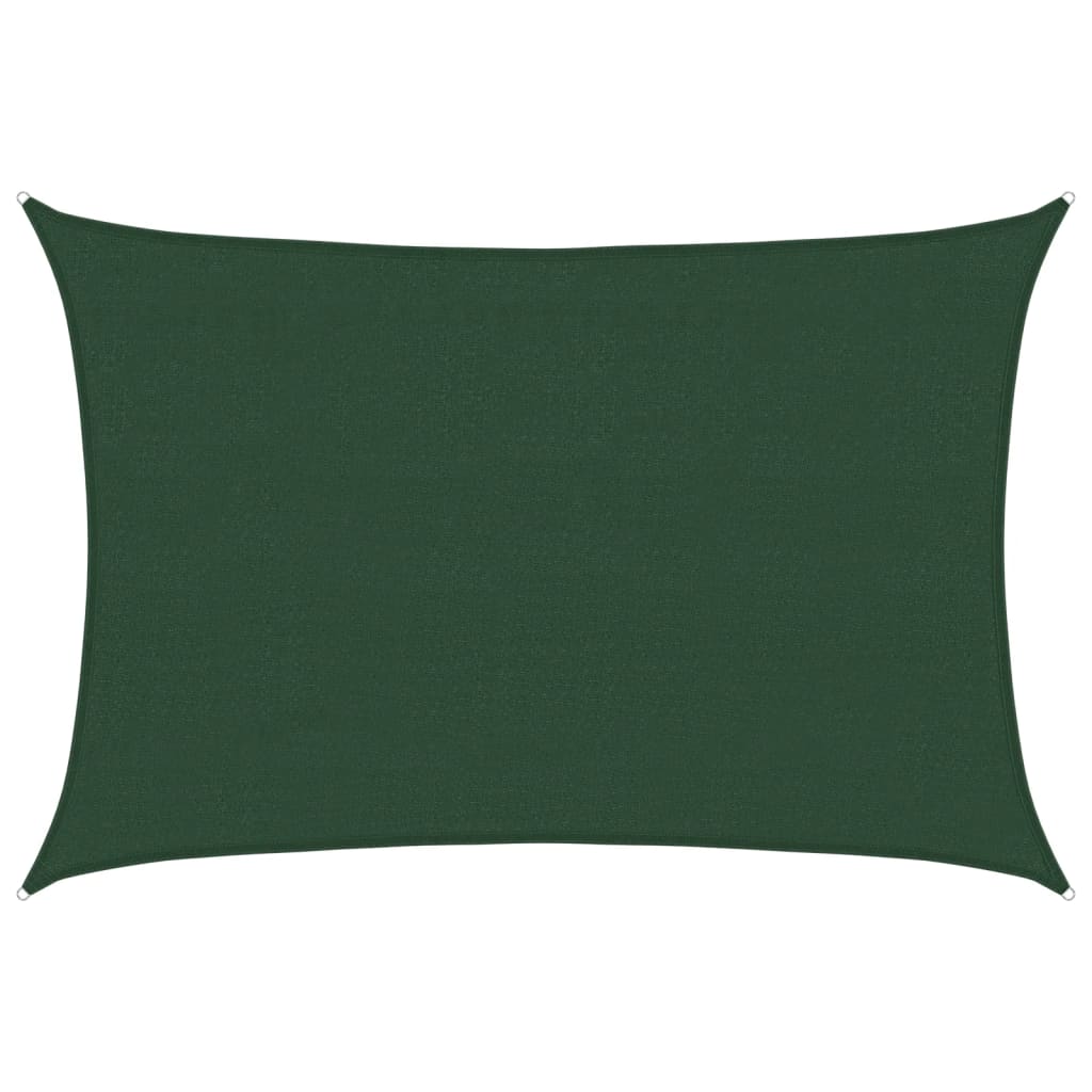 Vidaxl Zonnezeil 160 g m² 4x5 m HDPE mørkegrøn