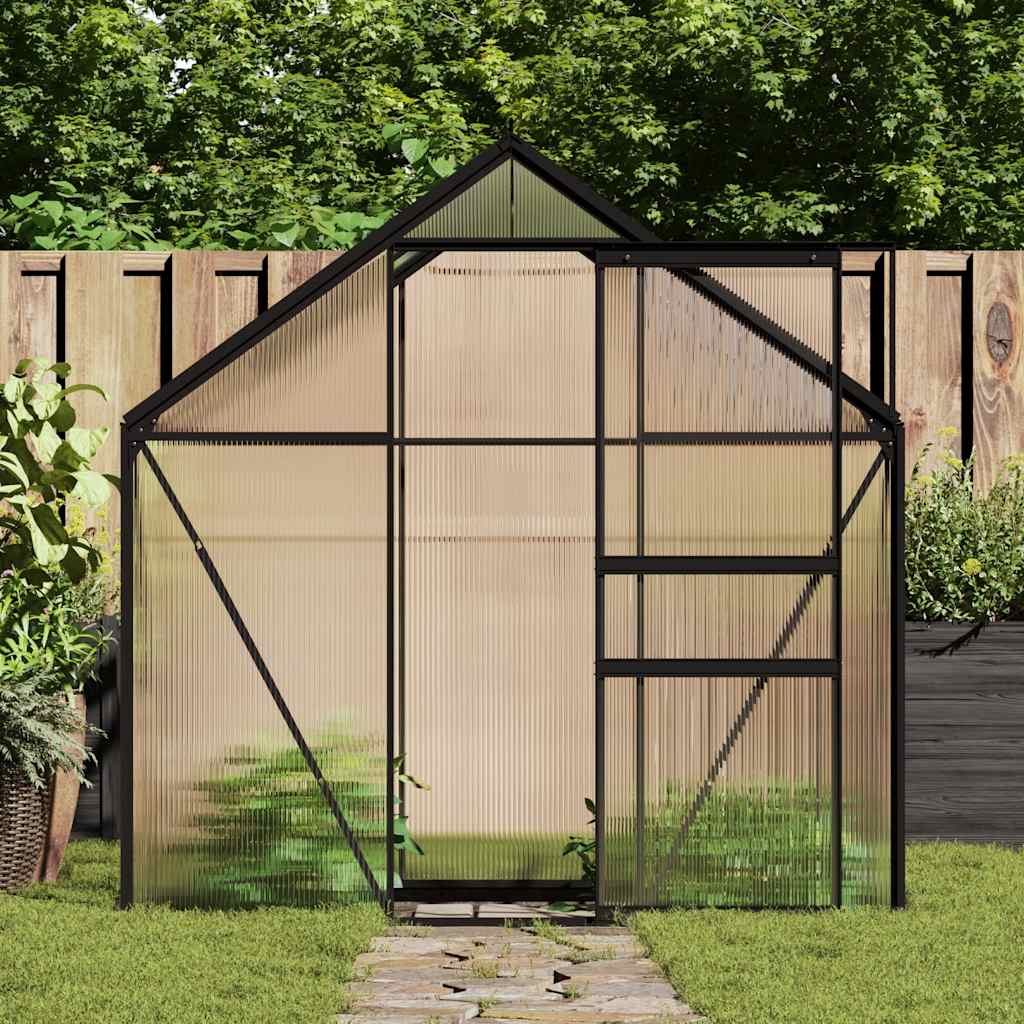 Vidaxl Tuinkas 2,47 m³ aluminium Antracit -farvet