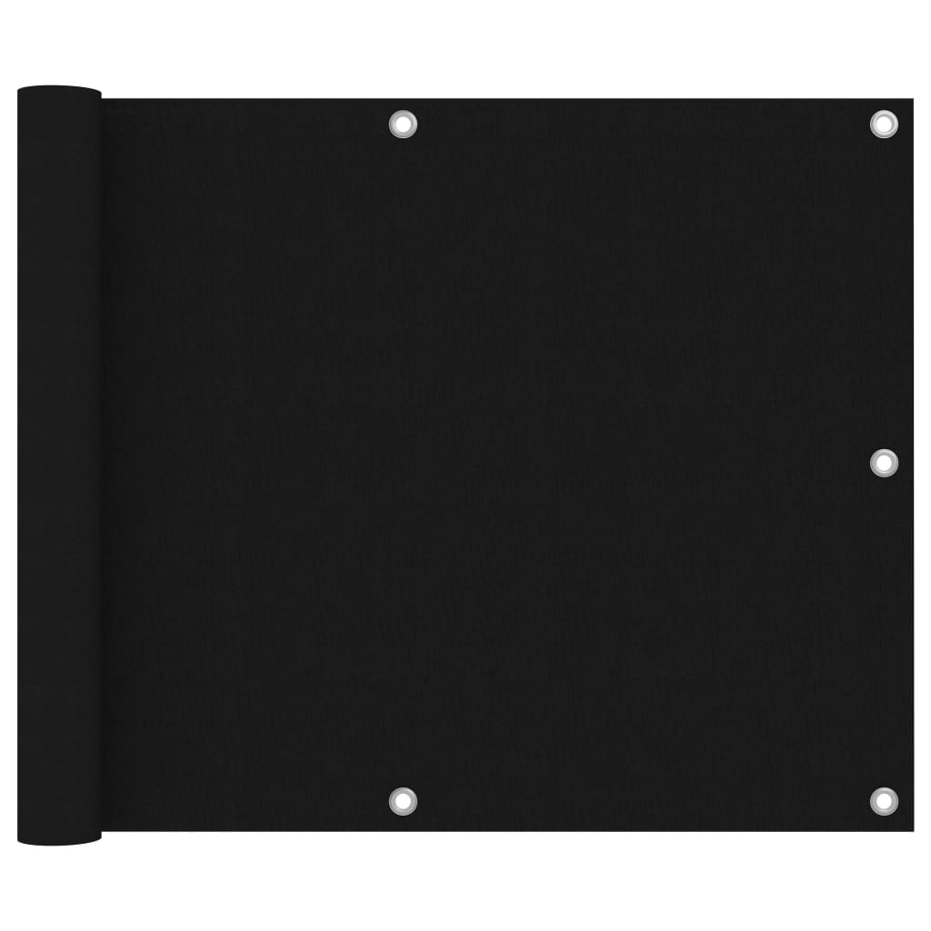 Vidaxl balkonskærm 75x300 cm Oxford stof sort