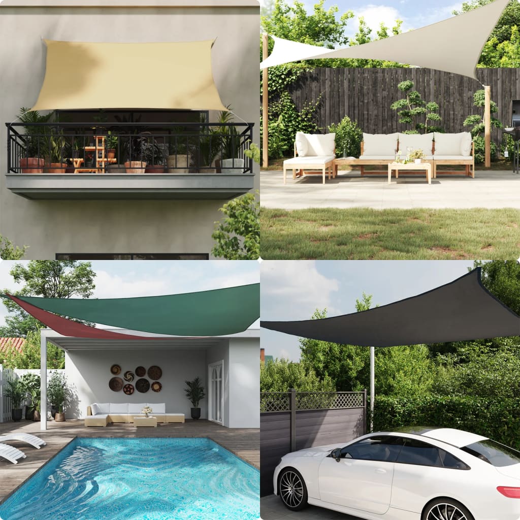 Vidaxl zonnescherm rechthoekig 3x5 m oxford stof geel