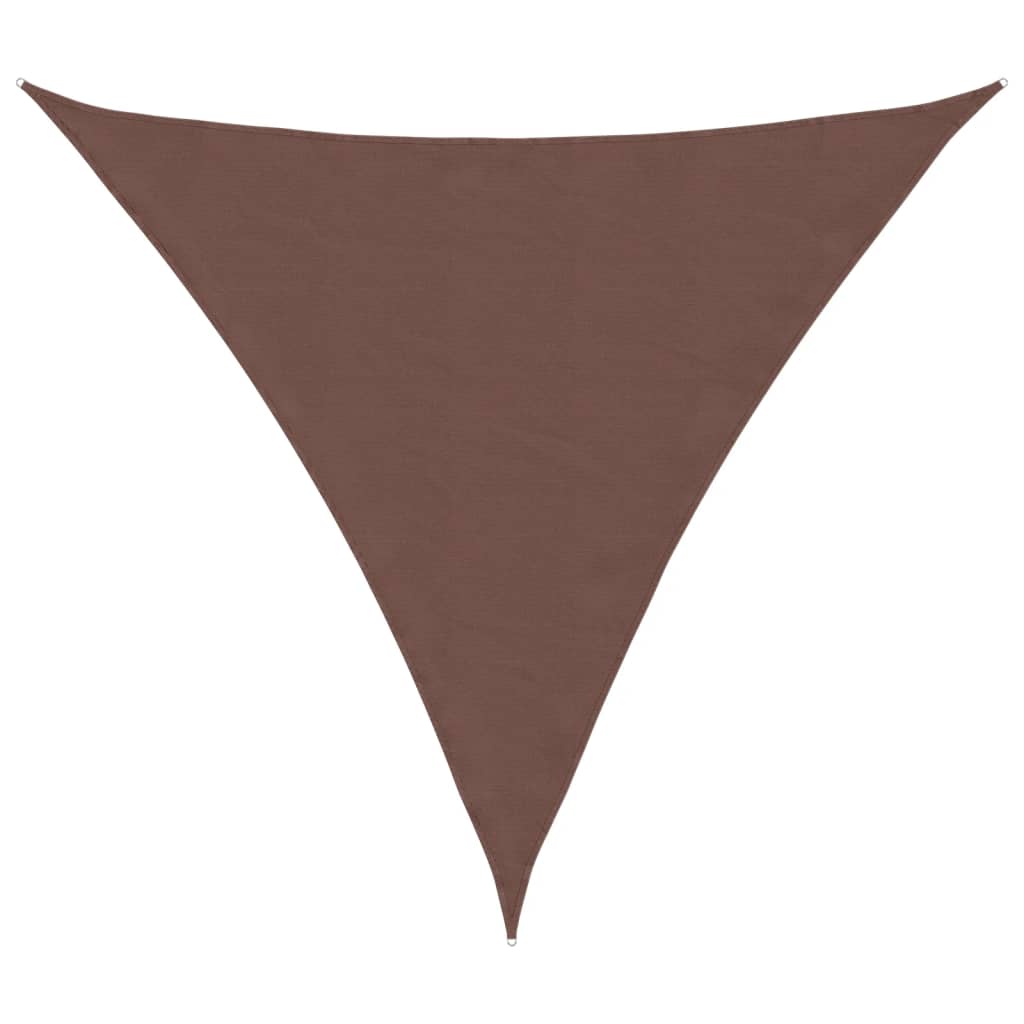 Vidaxl zonnescherm driehoekig 3,6x3,6x3,6 m oxford stof bruin