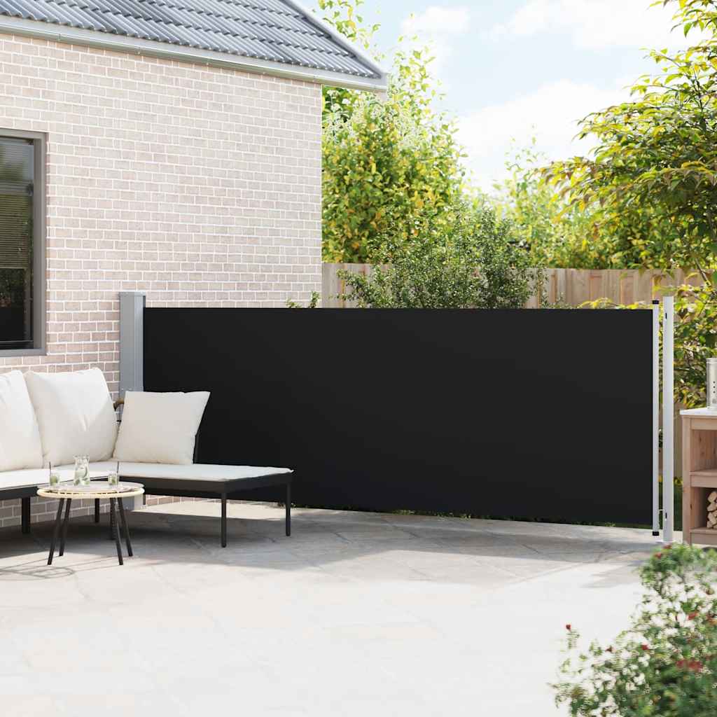 Vidaxl Haveskærm Udvidelig 140x600 cm sort