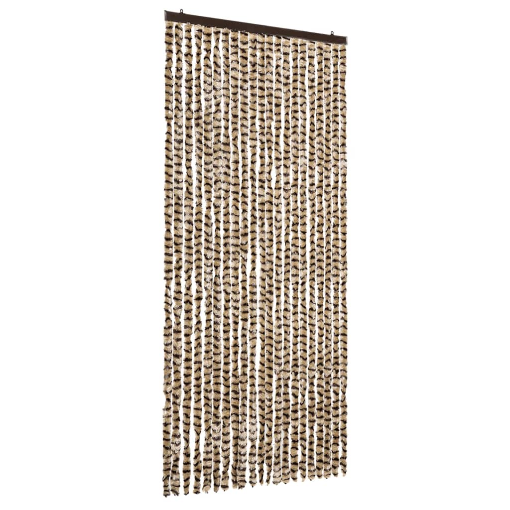 Vidaxl Fly Curtain 90x220 cm Chenille Beige og Brown