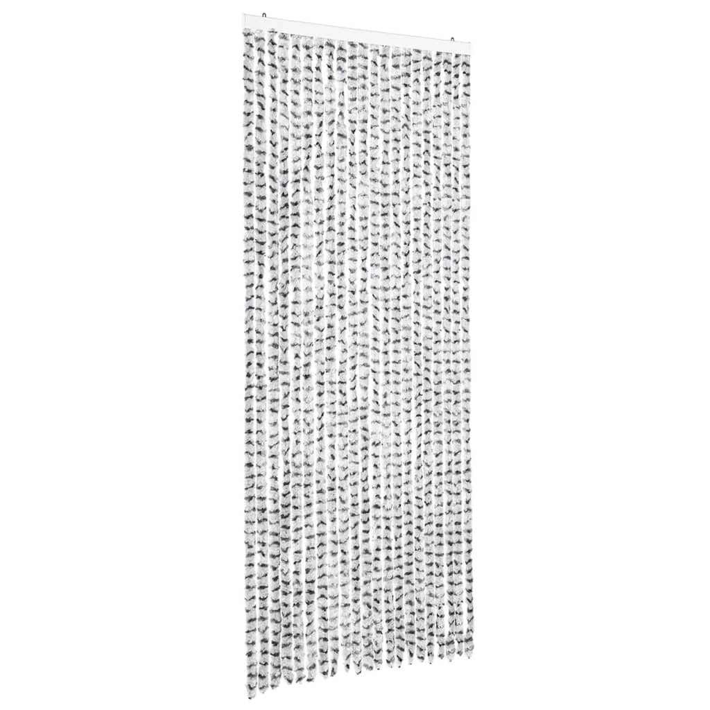 Vidaxl Fly Curtain 90x220 cm Chenille Lys og mørkegrå