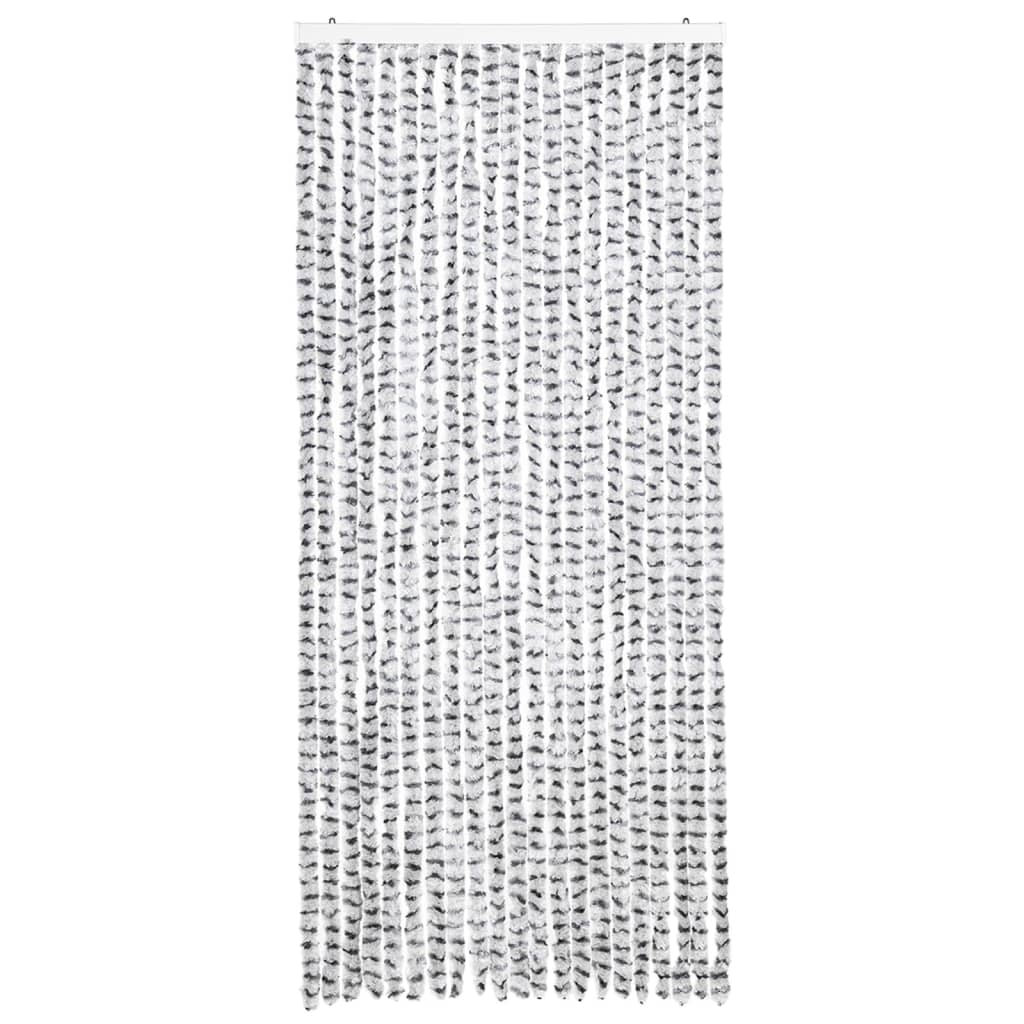 Vidaxl Fly Curtain 90x220 cm Chenille Lys og mørkegrå