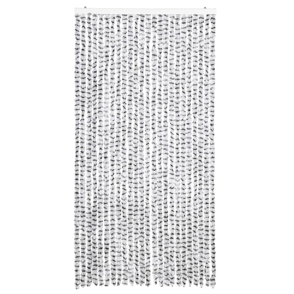 Vidaxl Fly Curtain 100x220 cm Chenille Lys og mørkegrå