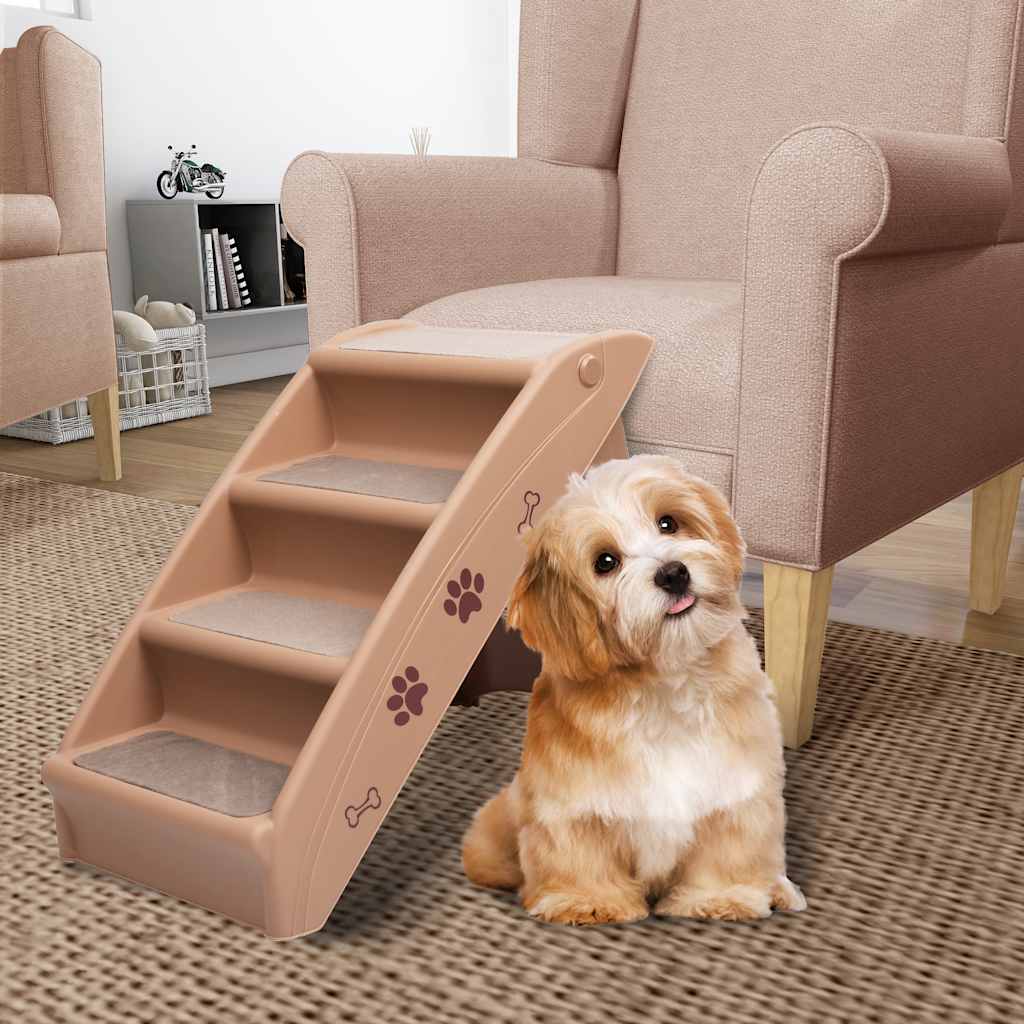Vidaxl Dog Trappe Foldbar 62x40x49,5 cm brun