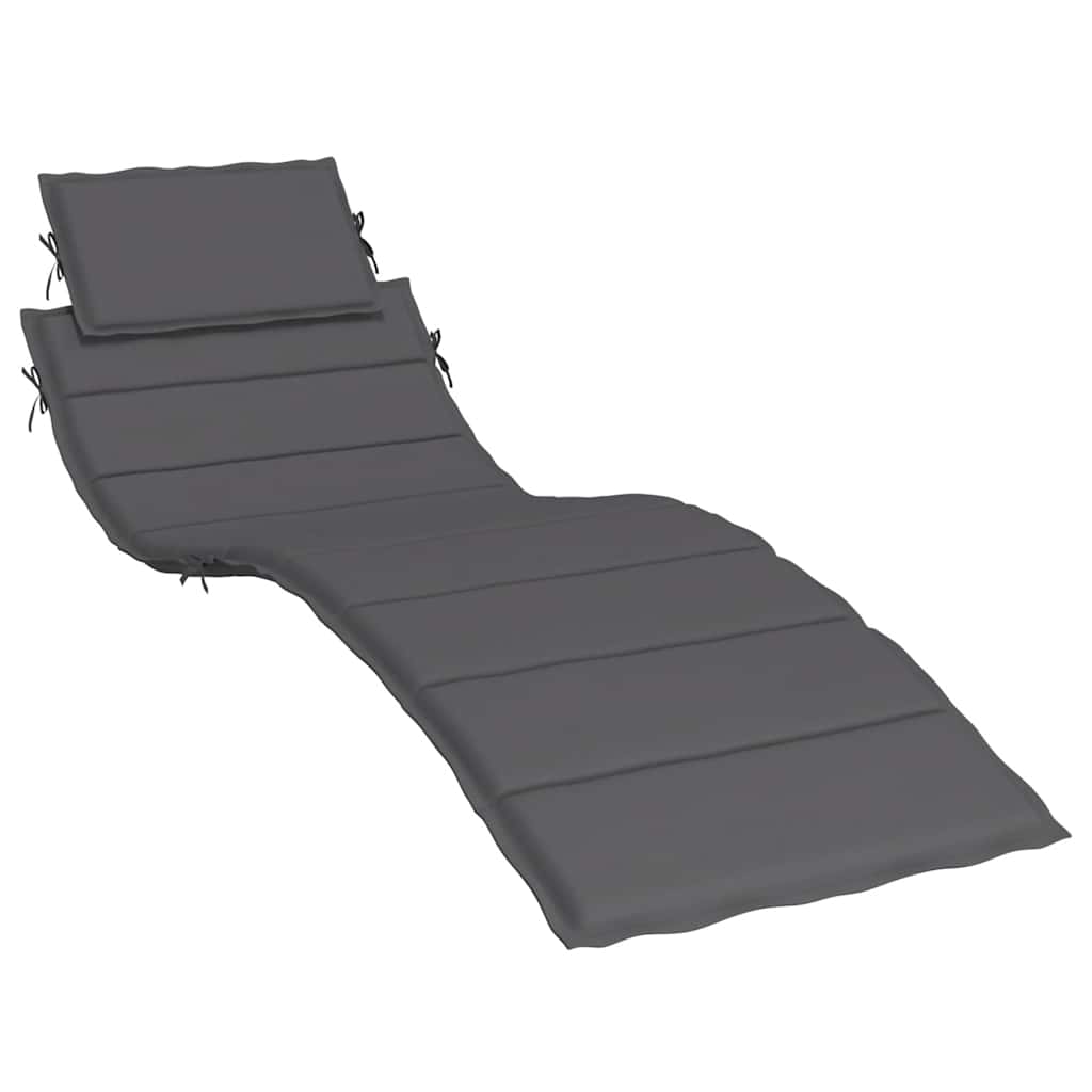 Vidaxl Lounger Cushion 186x58x4 cm Oxford stof Anthracite -farvet