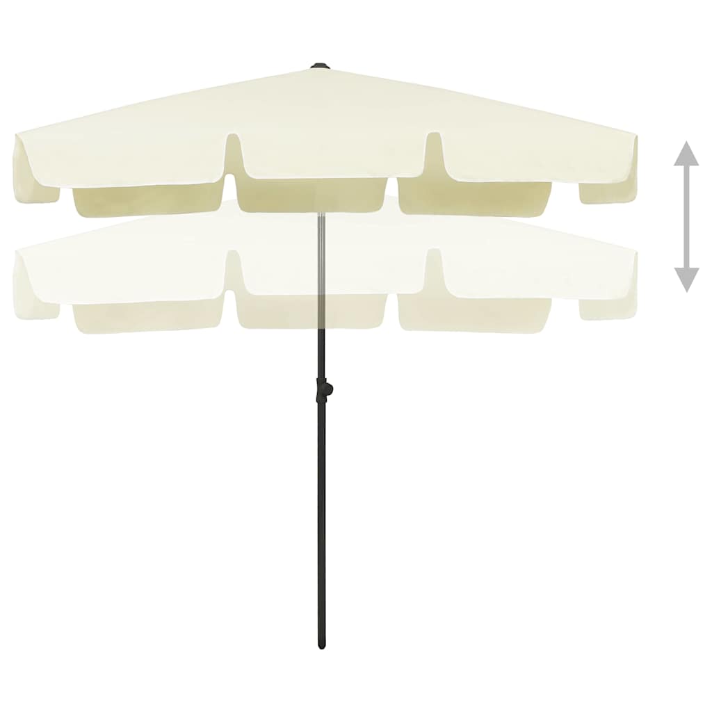 Vidaxl Strandparasol 200x125 cm sandgul