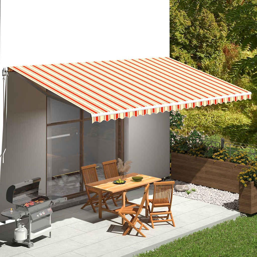 Vidaxl udskiftning klud til luifel 6x3 m gul og orange